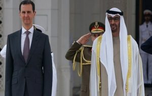 گفتوگوی تلفنی رئیسجمهور سوریه با رئیس امارات/ بشار اسد: با کمک دوستان خود، تروریستها را نابود میکنیم/ بن زاید: در کنار سوریه ایستادهایم گفتوگوی تلفنی رئیسجمهور سوریه با رئیس امارات/ بشار اسد: با کمک دوستان خود، تروریستها را نابود میکنیم/ بن زاید: در کنار سوریه ایستادهایم