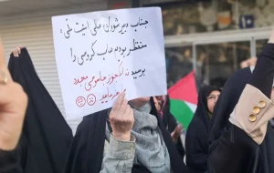 تجمع نیروهای انقلابی علیه توافق با آژانس+تصاویر/ کنایه به دبیر شورای عالی امنیت ملی، مقابل دبیرخانه شورا!