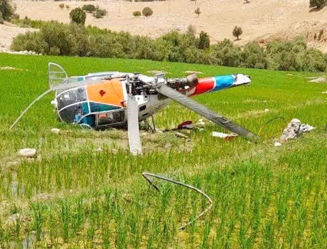 سقوط بالگرد اورژانس کهگیلویه و بویراحمد در بخش دیشموک