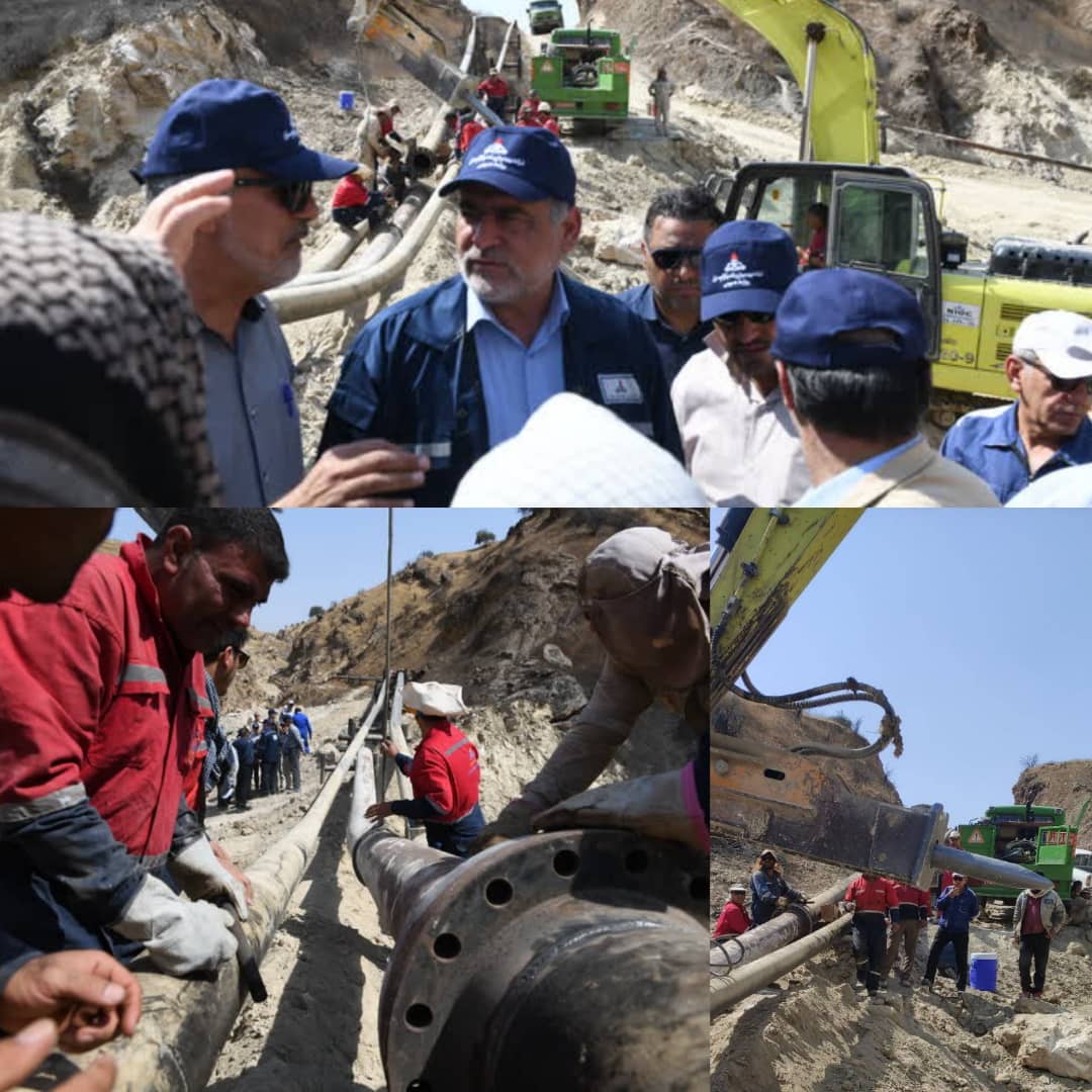 گرمای طاقت‌فرسای جنوب هم حریف نفتی ها نشد/تعمیر خط لوله ۱۲ اینچ مجموعه ۲۸ نفت گچساران